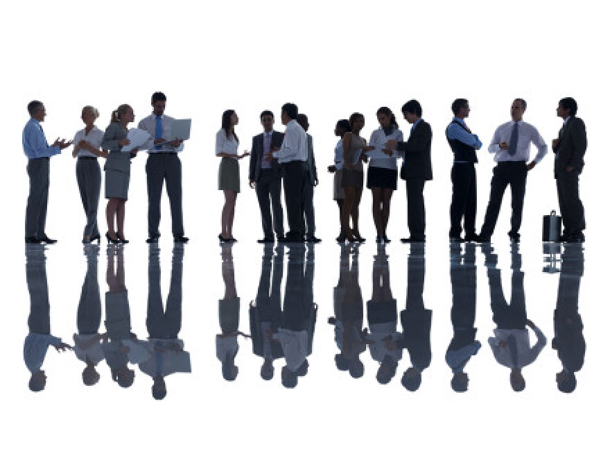 Silhouette of Business People Meeting
